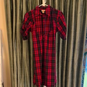 Mossimo Supply Co. Plaid Res/Blue Mini Dress EUC Size Large